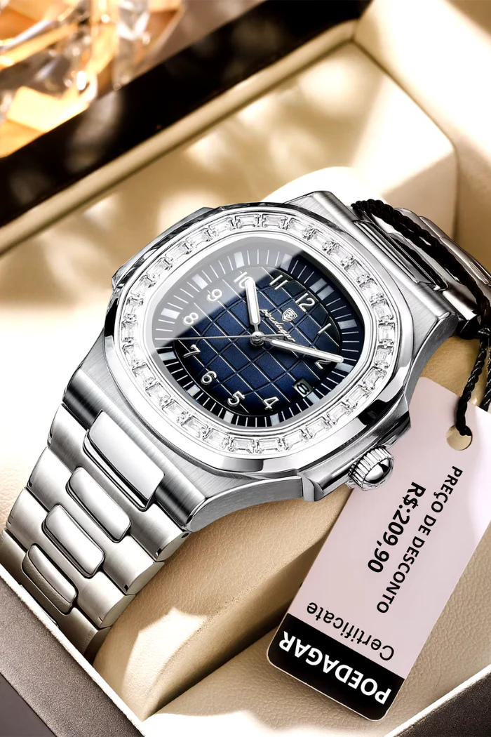 Relógio Poedagar Cravejado Classic Edição Limitada