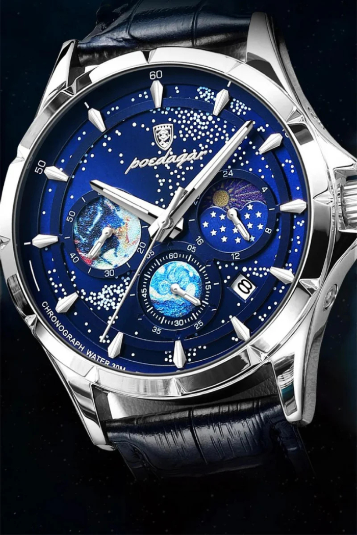 Relógio Poedagar Galaxy Blue